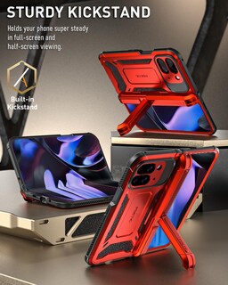 Foto 4 | Foto 4 | Funda Poetic Spartan Para Google Pixel 9 Pro Fold 5g, Color Rojo Metalizado - Venta Internacional.