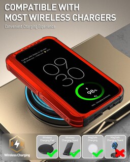 Foto 7 | Foto 7 | Funda Poetic Spartan Para Google Pixel 9 Pro Fold 5g, Color Rojo Metalizado - Venta Internacional.