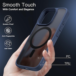 Foto 5 | Foto 5 | Funda Jetech Magnetic Para Iphone 16 Pro Max De 6.9 Pulgadas, Color Azul - Venta Internacional.