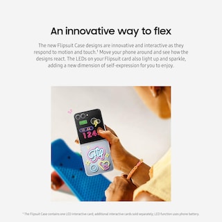 Foto 4 | Foto 4 | Funda Para Teléfono Samsung Galaxy Z Flip 6 Flipsuit Con Luces Led De Color Gris - Venta Internacional.