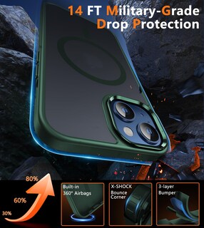 Foto 5 | Foto 5 | Funda De Teléfono Fntcase Para Iphone 13/14 Magnética Translúcida Mate - Venta Internacional.