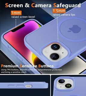Foto 5 | Foto 5 | Funda De Teléfono Fntcase Para Iphone 13/14 Magnética Translúcida Mate - Venta Internacional.