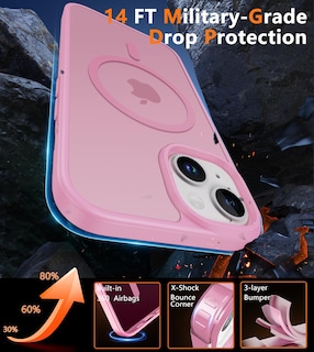 Foto 5 | Foto 5 | Funda De Teléfono Fntcase Para Iphone 13/14 Magnética Translúcida Mate - Venta Internacional.