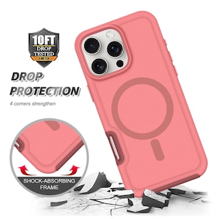 Foto 3 | Foto 3 | Funda Magnética Antichoque Para Iphone 16 Pro, Color Rosa Oscuro - Venta Internacional.