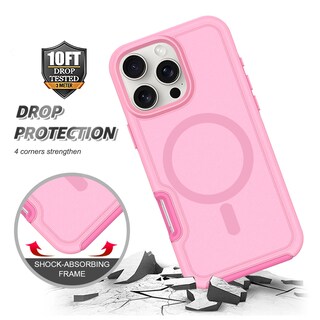 Foto 3 | Foto 3 | Funda Magnética Anticaída Para Iphone 16 Pro, Rosa Y Morado - Venta Internacional.