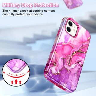 Foto 4 | Foto 4 | Funda De Teléfono Btscase Para Iphone 12/12 Pro De 6.1 Pulgadas A Prueba De Golpes, Rosa Intenso - Venta Internacional.