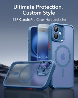 Foto 2 | Foto 2 | Funda Esr Para Iphone 16 (4 En 1) Con Protector De Pantalla Azul - Venta Internacional.