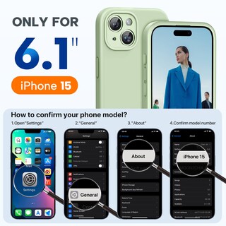 Foto 6 | Foto 6 | Funda Para Teléfono Miracase Compatible Con Iphone 15 De Silicona Líquida - Venta Internacional.