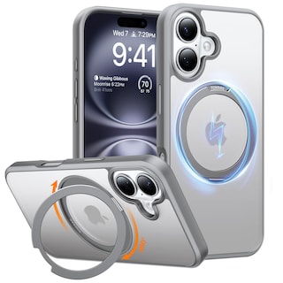 Foto 1 | Foto 1 | Funda Para Teléfono Torras, Mejorada, Con Soporte Magnético Giratorio De 360° Para Iphone 16, Gris - Venta Internacional.