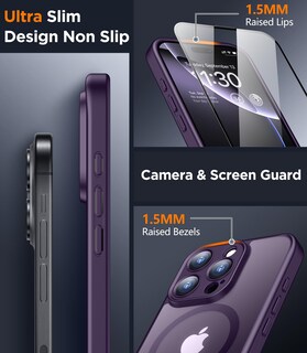 Foto 4 | Foto 4 | Funda De Teléfono Spidercase Diseñada Para Iphone 16 Pro Purple - Venta Internacional.