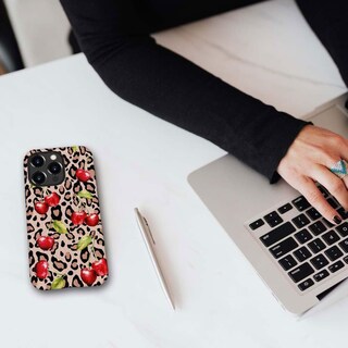 Foto 4 | Foto 4 | Funda Para Iphone 14 Pro Hy2 Con Estampado De Leopardo Y Hoja De Cerezo A3 - Venta Internacional.