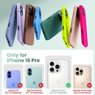 Foto 6 | Foto 6 | Funda De Teléfono Cordking Silicone Ultra Slim Para Iphone 16 Pro - Venta Internacional.
