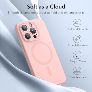Foto 6 | Foto 6 | Funda Esr Para Iphone 15 Pro Max Con Magsafe, Silicona Rosa - Venta Internacional.