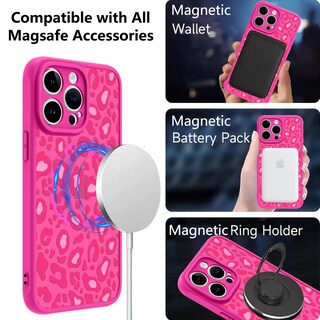 Foto 2 | Foto 2 | Funda Kanghar Para Iphone 13 Pro Max Con Estampado De Leopardo Rosa Intenso - Venta Internacional.