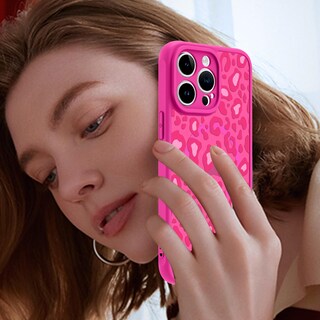 Foto 6 | Foto 6 | Funda Kanghar Para Iphone 13 Pro Max Con Estampado De Leopardo Rosa Intenso - Venta Internacional.
