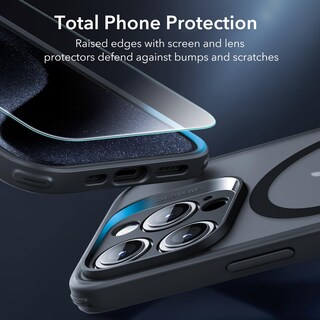 Foto 5 | Foto 5 | Set De Fundas Esr Para Iphone 15 Pro Con Protector De Pantalla, Color Negro - Venta Internacional.