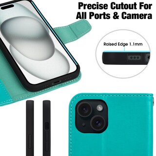 Foto 5 | Foto 5 | Funda De Teléfono Compatible Con Iphone 15 De 6.1 Pulgadas Con Tarjetero - Venta Internacional.