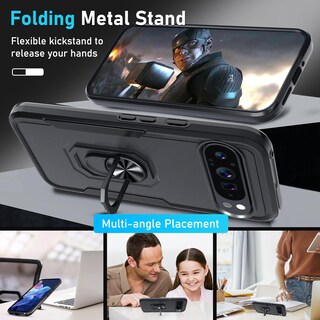 Foto 2 | Foto 2 | Funda De Teléfono Janmitta Para Google Pixel 9/9 Pro Con Protector Negro - Venta Internacional.