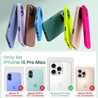 Foto 6 | Foto 6 | Funda De Teléfono Cordking Silicone Ultra Slim Para Iphone 16 Pro Max - Venta Internacional.