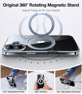 Foto 2 | Foto 2 | Funda De Teléfono Torras Con Anillo Magnético Giratorio De 360° Para Iphone 16 Plus - Venta Internacional.