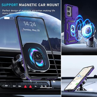 Foto 7 | Foto 7 | Funda Para Teléfono Janmitta Compatible Con Moto Edge 2024, Color Morado - Venta Internacional.