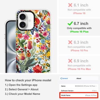 Foto 2 | Foto 2 | Funda De Teléfono Mosnovo Para Iphone 16 Plus Buffertech 2m Drop Clear - Venta Internacional.