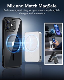 Foto 6 | Foto 6 | Funda Esr Para Iphone 16 Plus Con Magsafe Clear Black - Venta Internacional.