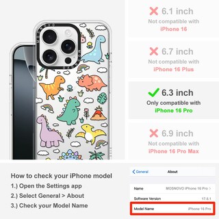 Foto 2 | Foto 2 | Funda De Teléfono Mosnovo Para Iphone 16 Pro Dinosaur Land Design - Venta Internacional.