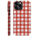 Funda De Teléfono Compatible Con El Patrón De Cuadros Vichy Del Árbol De Navidad Del Iphone 15 Pro - Venta Internacional.