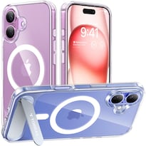 Funda Para Teléfono Torras Strong Magnetic Stand Iphone 16, Transparente - Venta Internacional.