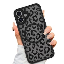 Funda De Teléfono Aigomara Para Iphone 16 Plus Con Magsafe Black Leopard - Venta Internacional.