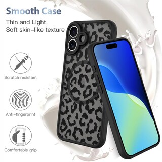 Foto 5 | Foto 5 | Funda De Teléfono Aigomara Para Iphone 16 Plus Con Magsafe Black Leopard - Venta Internacional.
