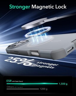 Foto 7 | Foto 7 | Funda Esr Para Iphone 16 Con Soporte De 23 M, Protección Contra Caídas, Gris Claro - Venta Internacional.