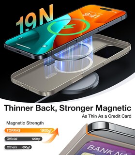 Foto 3 | Foto 3 | Funda De Teléfono Torras Magnetic Slim Fit Para Iphone 16 Pro - Venta Internacional.