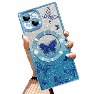 Foto 1 | Foto 1 | Funda De Teléfono Aigomara Para Iphone 13, Diseño De Mariposas, Color Azul - Venta Internacional.