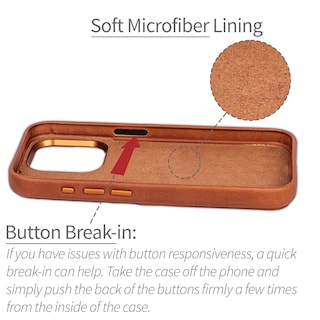 Foto 6 | Foto 6 | Funda De Piel Auténtica Dockem Para Iphone 14 Pro, Color Marrón Claro - Venta Internacional.