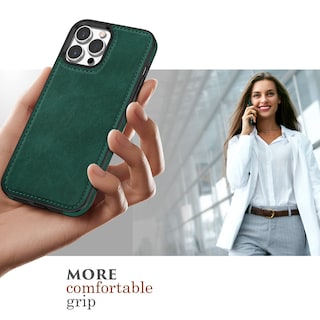Foto 6 | Foto 6 | Funda De Piel Sintética Lohasic Para Iphone 14 Pro Max, Vintage, Color Verde - Venta Internacional.