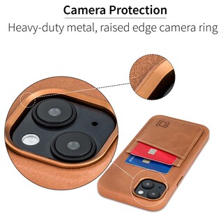 Foto 4 | Foto 4 | Funda De Piel Auténtica Dockem Para Iphone 14 Plus, Color Marrón Claro - Venta Internacional.