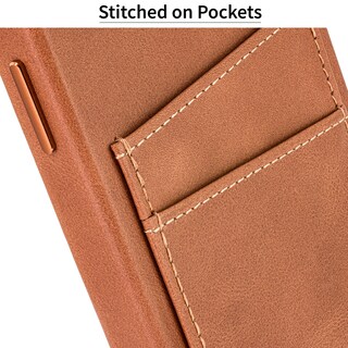 Foto 7 | Foto 7 | Funda De Piel Auténtica Dockem Para Iphone 14 Plus, Color Marrón Claro - Venta Internacional.