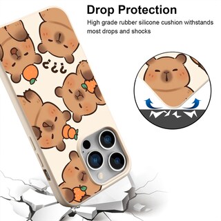 Foto 3 | Foto 3 | Funda Para Teléfono Joyland Cute Orange Capybara Para Iphone 16 Pro Max - Venta Internacional.