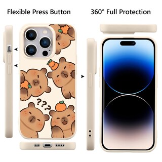 Foto 5 | Foto 5 | Funda Para Teléfono Joyland Cute Orange Capybara Para Iphone 14 Pro Max - Venta Internacional.