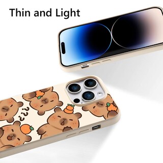Foto 6 | Foto 6 | Funda Para Teléfono Joyland Cute Orange Capybara Para Iphone 12/12 Pro 6.1 - Venta Internacional.