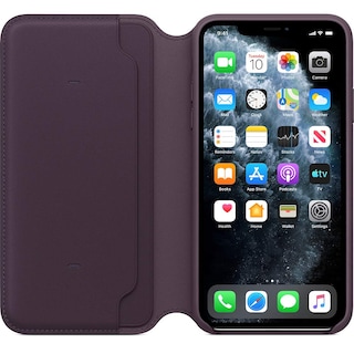 Foto 7 | Foto 7 | Funda Tipo Libro De Piel Para Apple Iphone 11 Pro Max Berenjena - Venta Internacional