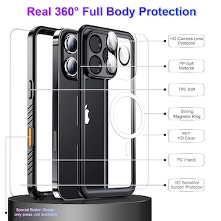 Foto 5 | Foto 5 | Funda Impermeable Temdan Compatible Con Iphone 16 Pro De 6,3 Pulgadas - Venta Internacional.