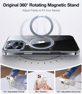 Foto 2 | Foto 2 | Funda De Teléfono Torras Mejorada Magnética Giratoria De 360° Para Iphone 16 Pro Max - Venta Internacional.