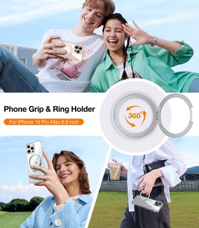 Foto 3 | Foto 3 | Funda De Teléfono Torras Mejorada Magnética Giratoria De 360° Para Iphone 16 Pro Max - Venta Internacional.