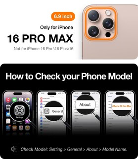 Foto 7 | Foto 7 | Funda De Teléfono Torras Mejorada Magnética Giratoria De 360° Para Iphone 16 Pro Max - Venta Internacional.