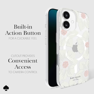 Foto 4 | Foto 4 | Funda De Teléfono Kate Spade New York Hollyhock Cream Floral Para Iphone 16 - Venta Internacional.