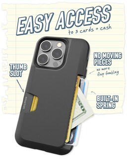 Foto 2 | Foto 2 | Funda Tipo Cartera Smartish Para Iphone 14 Pro Wallet Slayer Vol. 1, Color Negro - Venta Internacional.