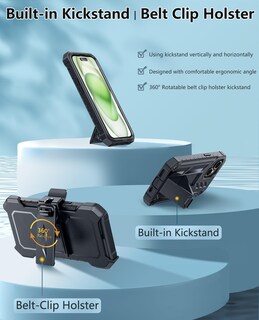 Foto 4 | Foto 4 | Funda De Teléfono Fntcase Para Iphone 15/14/13, Militar, A Prueba De Golpes, Negra - Venta Internacional.